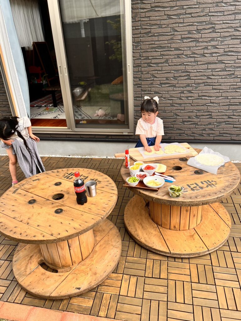 送料込！電線ドラム DIY ガーデニング BBQ インテリア サイドテーブル